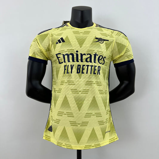 Arsenal Player Version Away Jersey Yellow 2023-2024